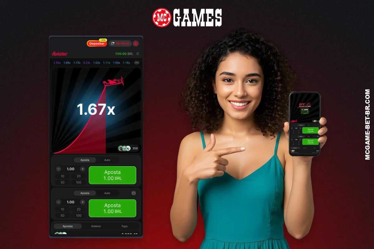 Para jogar Aviator no smartphone, basta instalar o aplicativo móvel MC Games